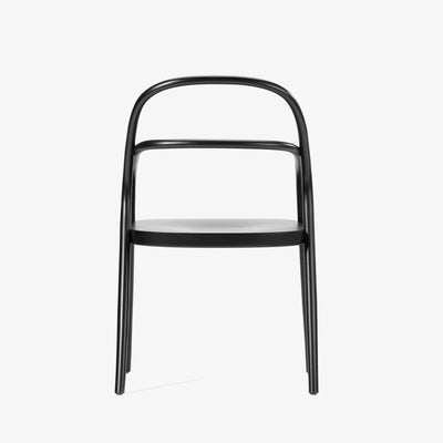 Ton 002 Stuhl schwarz Buche Rückseite